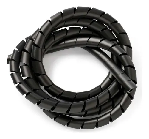 DUCTO ESPIRAL PROTECTOR DE CABLE NEGRO 8MM X10 METROS