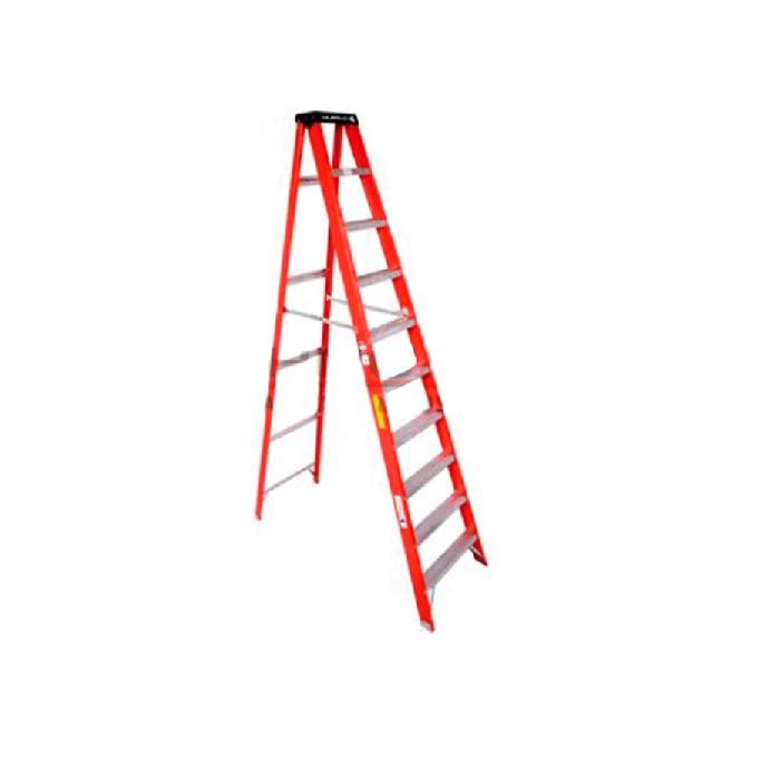 Escalera Tijera Fibra Vidrio Cuprum 3.05m 225kg — Tipo IA Trabajo Pesado