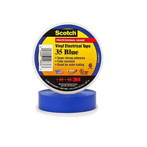 Cinta Aislante de color Azul eléctrica de vinilo Scotch 35