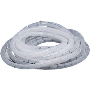 DUCTO ESPIRAL PROTECTOR DE CABLE BLANCO 10MM X 7.5 METROS