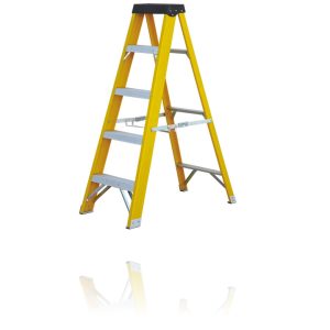 ESCALA TIJERA 4P FIBRA DE VIDRIO