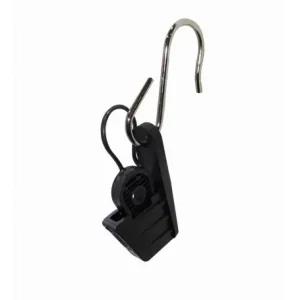 SOPORTE DROP NEGRO C/GANCHO ‘S’ ACERO / ACOMETIDA COBRE / UTP