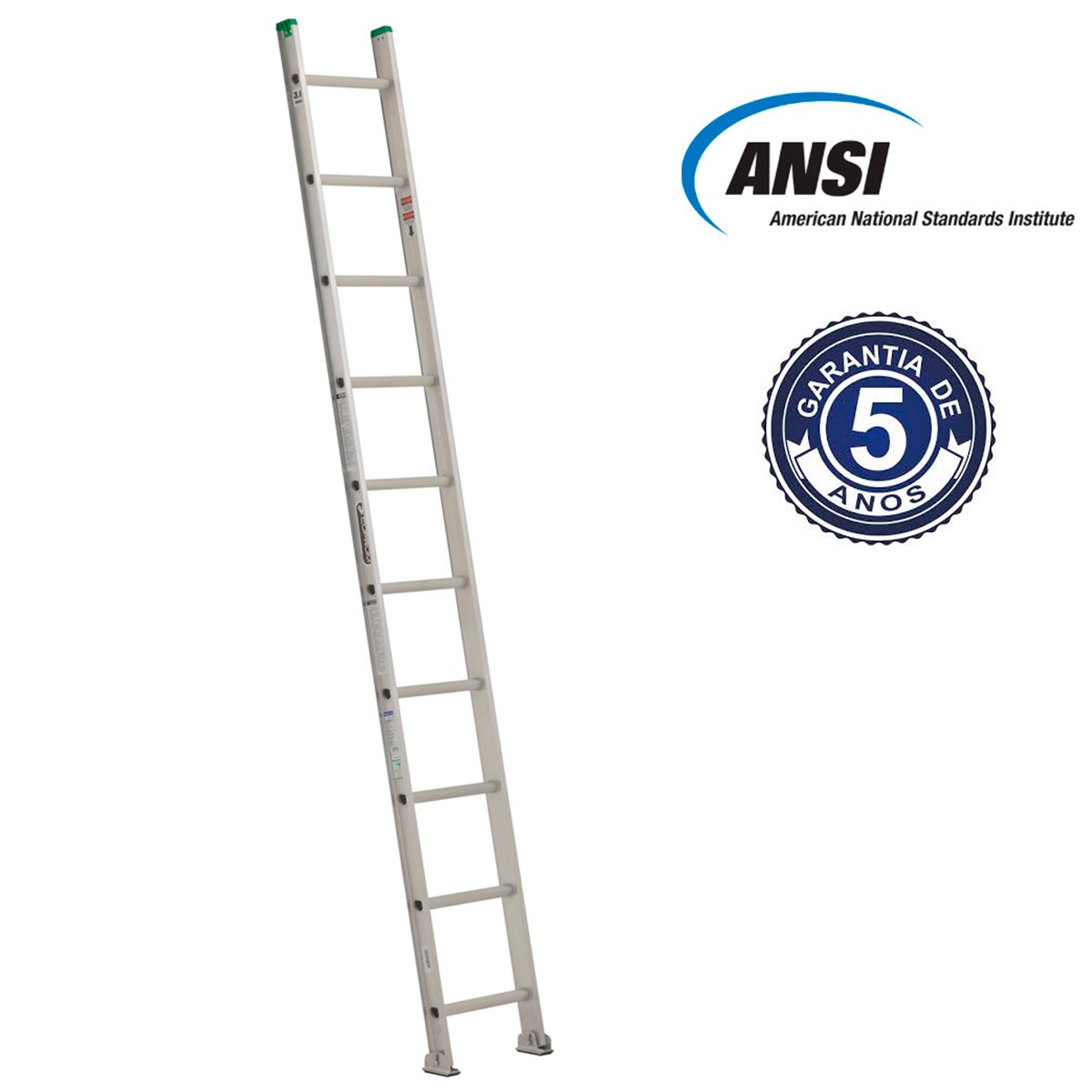 Escalera Aluminio Recta Simple 3.05 M — vista 2