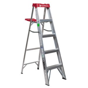Escalera Aluminio Tijera 1.53 M. 5 Peldaños 150 KG Cuprum