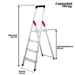 Escalera Aluminio Tijera 4 Peldaños Magna — vista 2