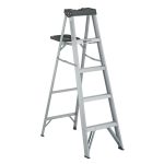 Escalera Aluminio Tijera 5 Peldaños 90 KG Cuprum