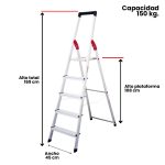 Escalera Aluminio Tijera 5 Peldaños Magna — vista 2