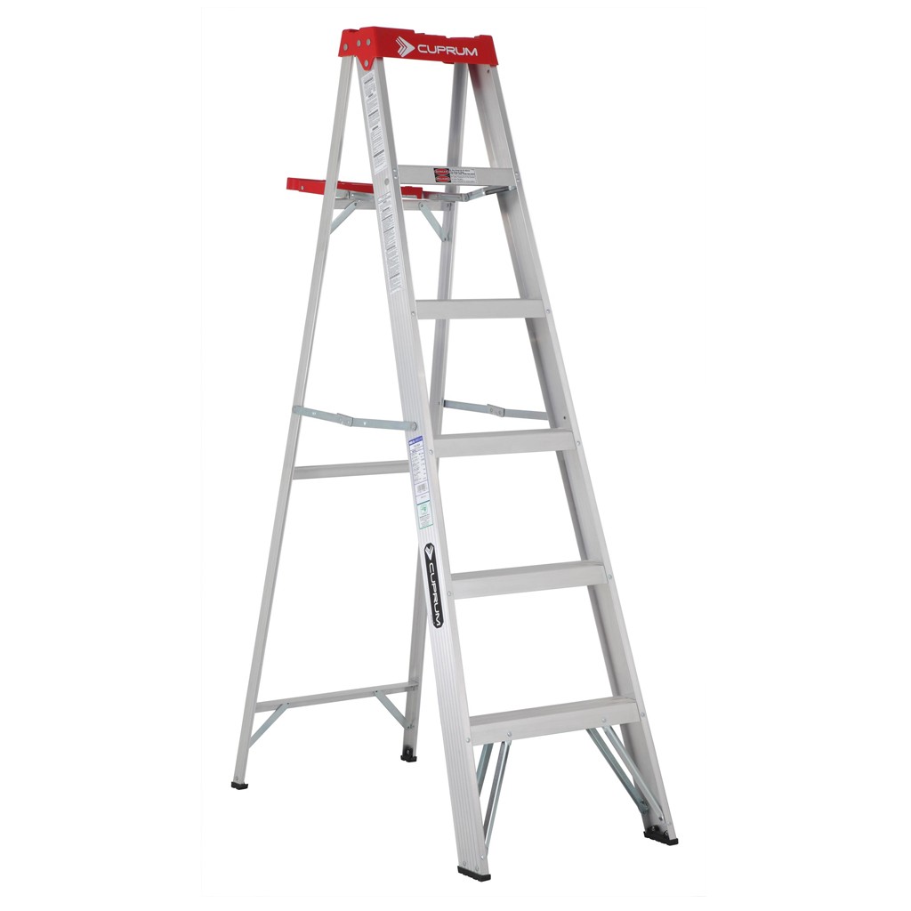 Escalera Aluminio Tijera 6 Peldaños Cuprum