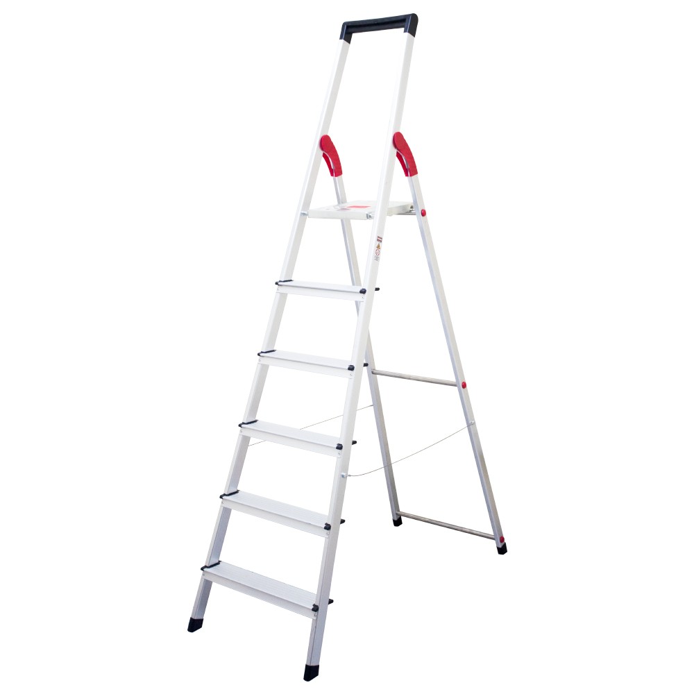 Escalera Aluminio Tijera 6 Peldaños Magna