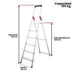 Escalera Aluminio Tijera 6 Peldaños Magna — vista 2