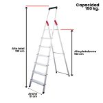Escalera Aluminio Tijera 7 Peldaños Magna — vista 2