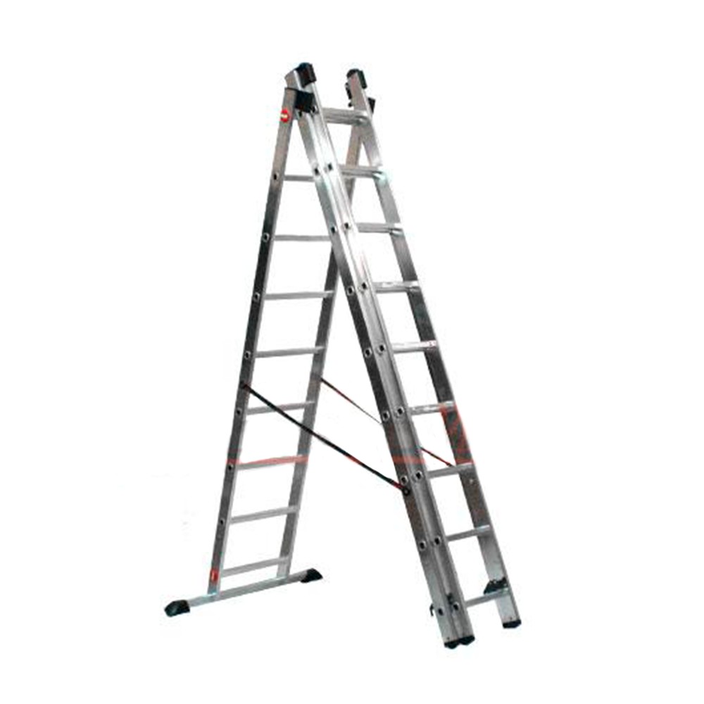Escalera Aluminio Tijera Telescopica 3 X 2.54 M