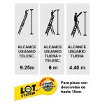 Escalera Aluminio Tijera Telescopica 3X12 Peldaños Hailo — vista 3