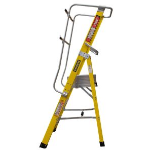 ESCALERA DE PLATAFORMA FIBRA DE VIDRIO 3 PELDAÑOS – 150 kg — vista 2