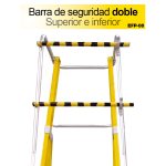 Detalle de la barra de seguridad doble, superior e inferior, de la escalera EFP-08