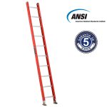 Certificación ANSI y garantía de 5 años de la escalera recta Cuprum 544-10