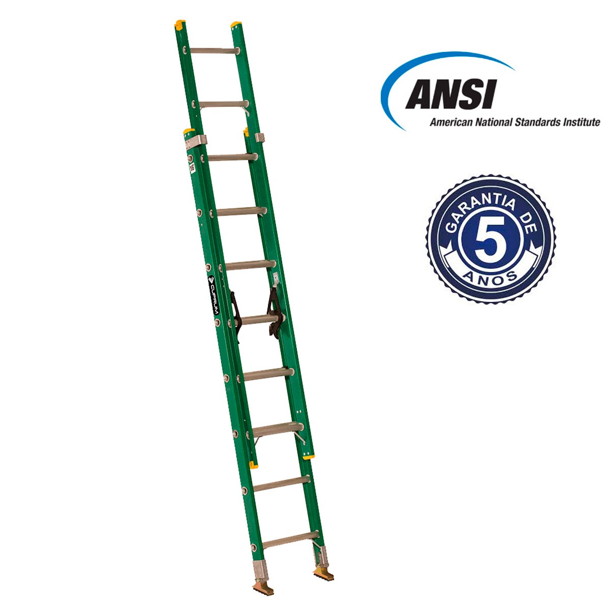 Certificación ANSI y garantía de la escalera telescópica dieléctrica Cuprum 618-16