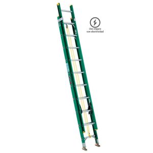 Escalera telescópica de fibra de vidrio Cuprum 5,19 m serie 618-20, roja, extendida