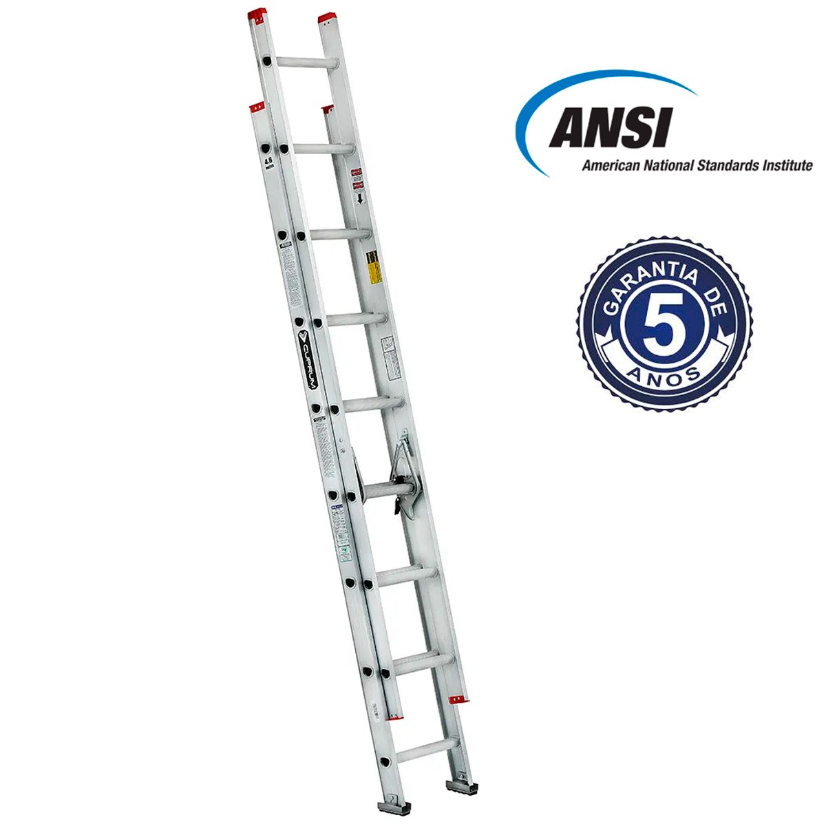 Escalera Telescopica DE Aluminio 16 Peldaños 150KG Cuprum — vista 2