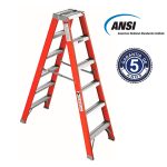 Certificación ANSI y garantía de 5 años de la escalera tijera doble acceso Cuprum 530-06