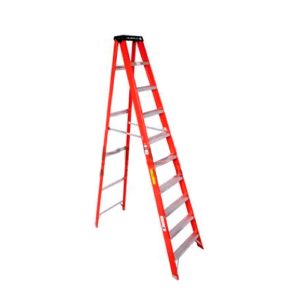 Escalera tijera de fibra de vidrio Cuprum 3,05 m, 10 peldaños, capacidad 225 kg
