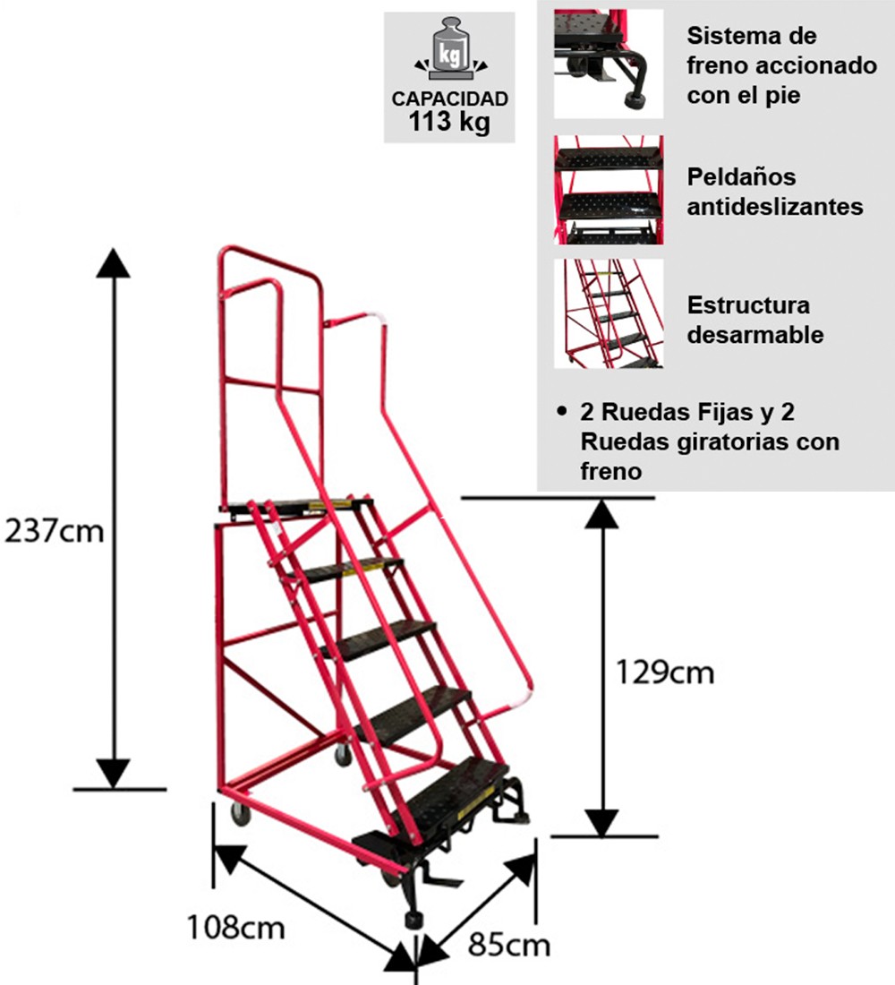 Escalera Tipo Avión 1.2 M Importada — vista 2