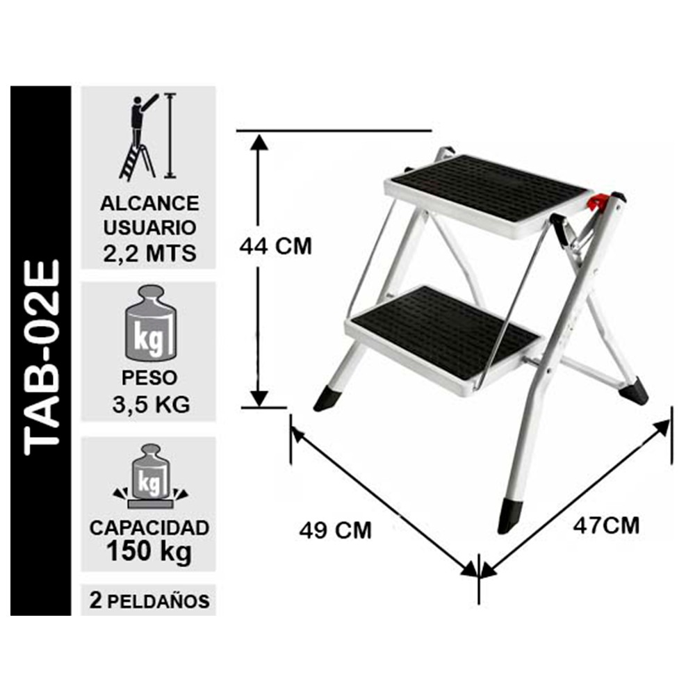 Piso Escalera Plegable 2P Compacto — vista 2