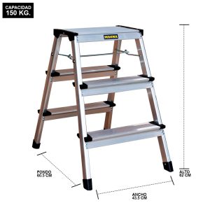 Piso Escalera Plegable 3P Liviano — vista 2