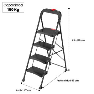 Piso Escalera Plegable 4 Peldaños Luxury Magna Plus — vista 2